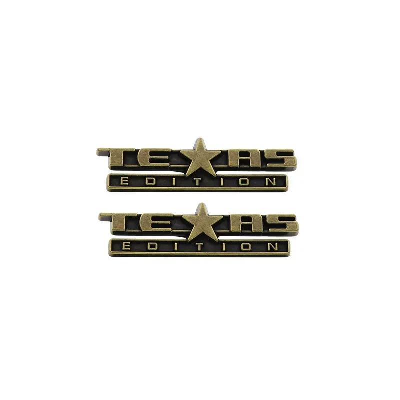 2pcs Premium Texas Edition car Engine Fender trunk Tail Decal Emblem Badge Sticker for American US SUV Off Road Car