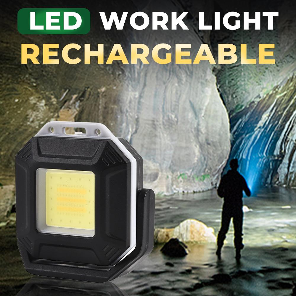 Rechargeable LED Work Light, Waterproof Inspection Lamp with Magnetic Base, for Car Repair, Emergency & Workshop Use