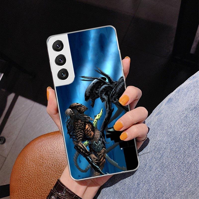 Alien Vs Predator Painted Phone Case For Samsung Galaxy S24 S25 Edge S26 Ultra S23 S22 S21 Plus S20 FE + Personalized Print Cove