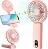 Mini Handheld Fan Powerful Handheld Fan Small Battery Operated Fan with LED Display 4 Speed Adjustable Lightweight Rechargeable