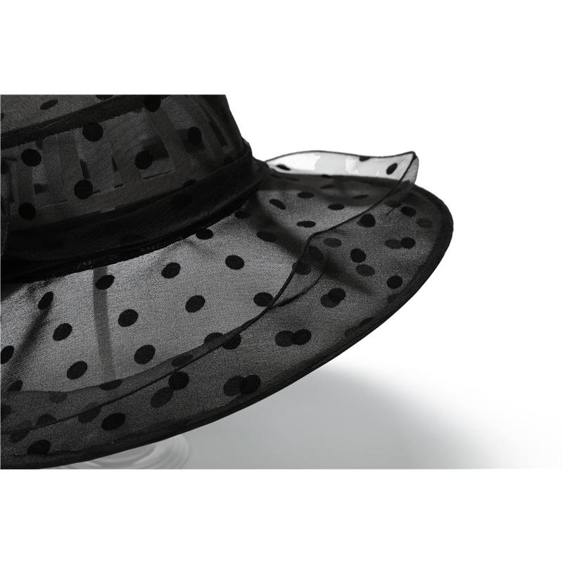 Hat Women's Foldable Organza Sun Hat Summer Women Middle-aged Elderly People Large Eaves Flower Sun Protection Mother Basin Hat