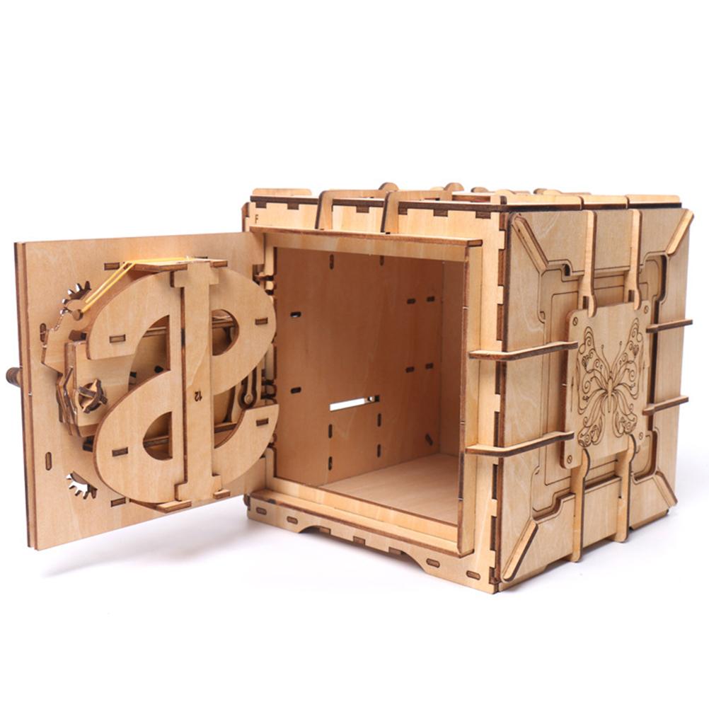 DIY 3D Wooden Puzzle Treasure Box Girl Jewelry Storage Box Mechanical Model Valentine"s Day