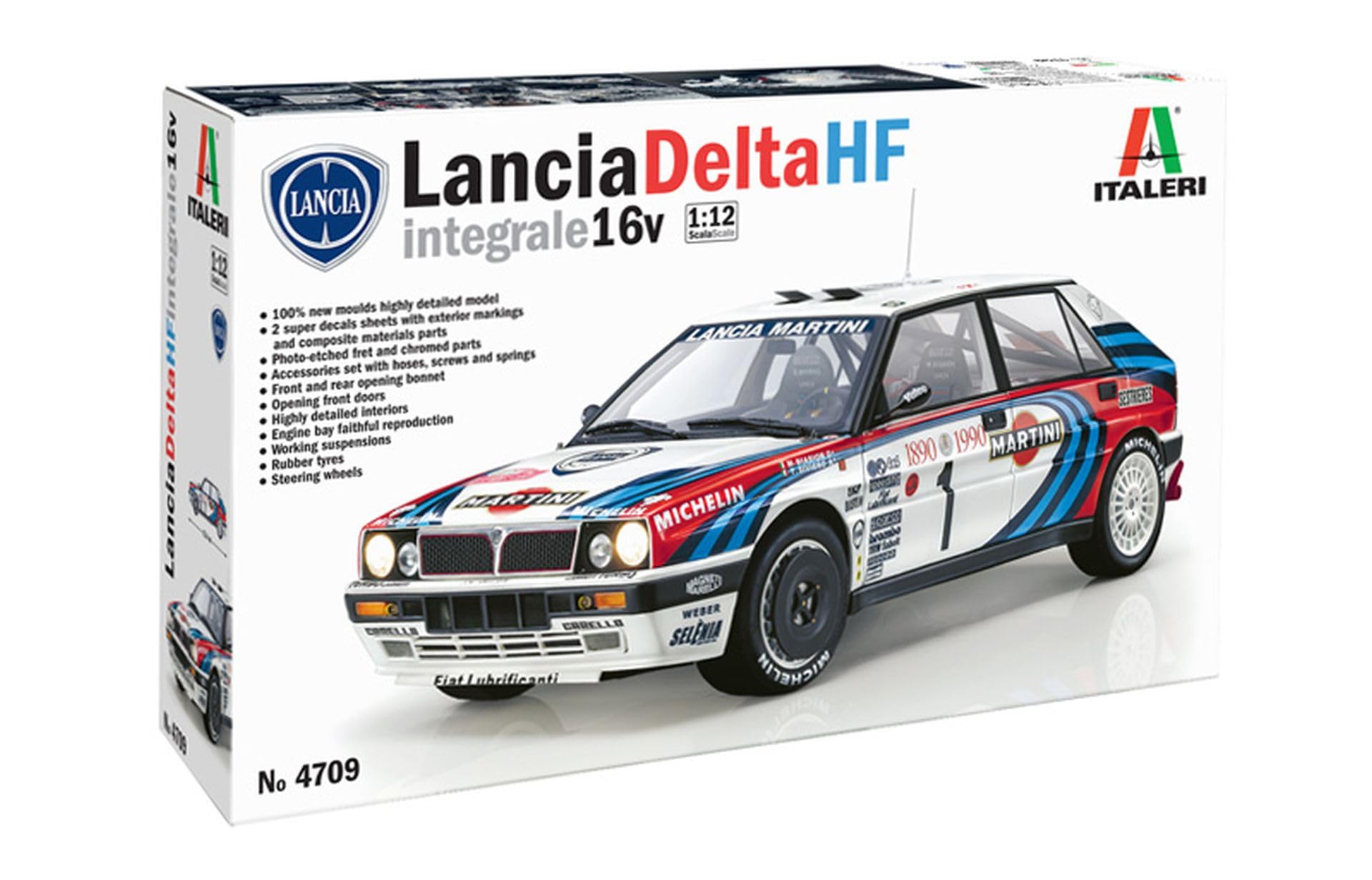 

Italeri (ИТАЛЕРИ) Tamiya 1/12 Серия автомобилей №. 4709 Lancia Delta HF Integrale 16V Пластиковая модель 37706