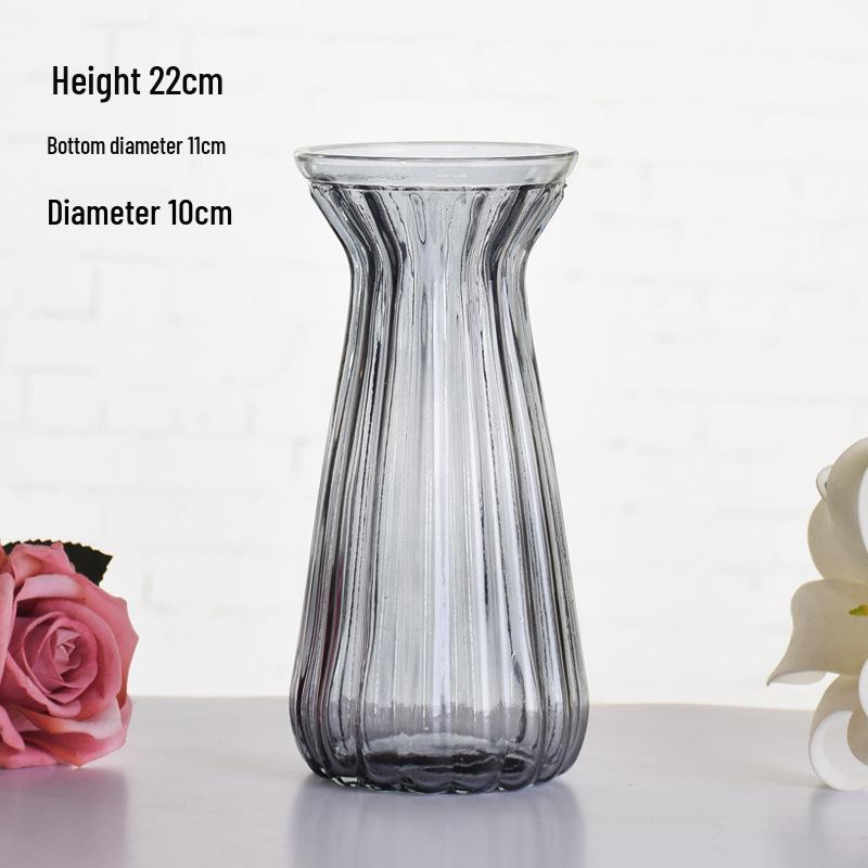 Elegant European Glass Vase for Fresh or Dried Flowers - Creative Home Decor