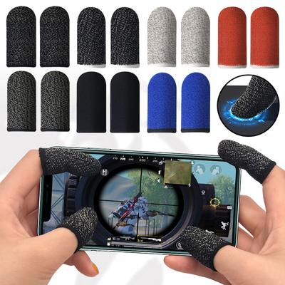 2PC Mobile Touch Finger Cots Sensitive Touch Screen Breathable Finger Sleeve Fingertips Gaming For