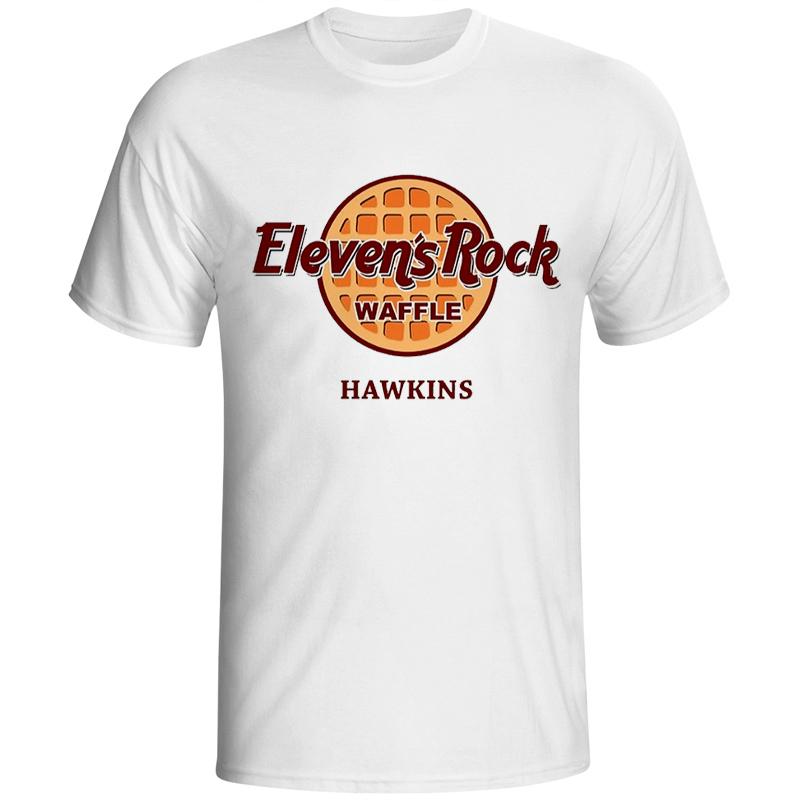 Stranger Things Eleven Waffle Hawkins T Shirt Men And Women White Casual Plus Size