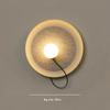 Modern Iron Circular Wall Lamp G9 Bedroom Bedside Lamp LED Nordic Magnet Adjustable Hotel Living Room Background Wall Decoration