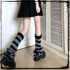 Y2K Striped Knit Leg Warmers Flare Wide Leg Lolita Scrunch Socks