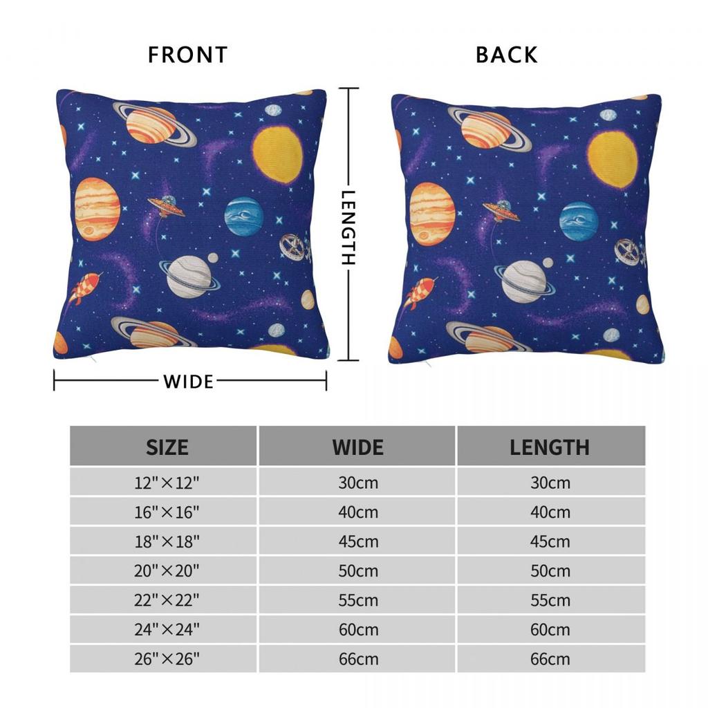 Sonnensystem Weltraum Planeten Universum Quadratischer Kissenbezug Kissenbezug Kissenhülle Dekokissenbezug für Zuhause Schlafzimmer Auto