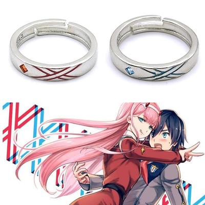 Un set Anime DARLING in the FRANXX Inel Cosplay 02 Zero Two Inele metalice reglabile Bijuterii Accesorii Accesorii Cadou