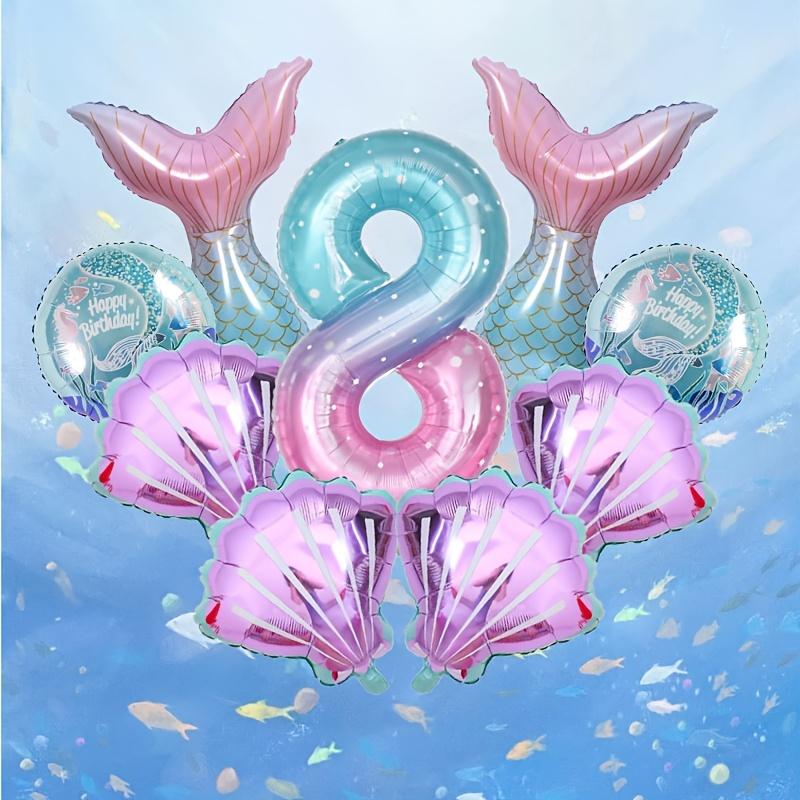 6Pcs mermaid tail shell set suitable for marine theme birthday party decoration supplies summer beach parties wedding decoration