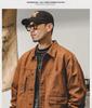 Men's Retro Herringbone Workwear Jacket - American Style, Heavyweight, Spring/Autumn
