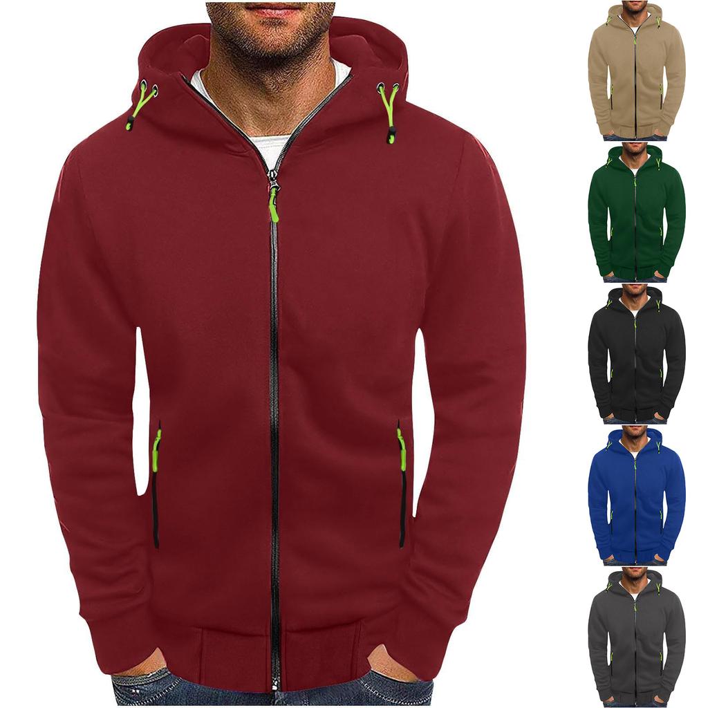 Pánská bunda na zip, ležérní retro bunda Cardigan s dlouhým rukávem