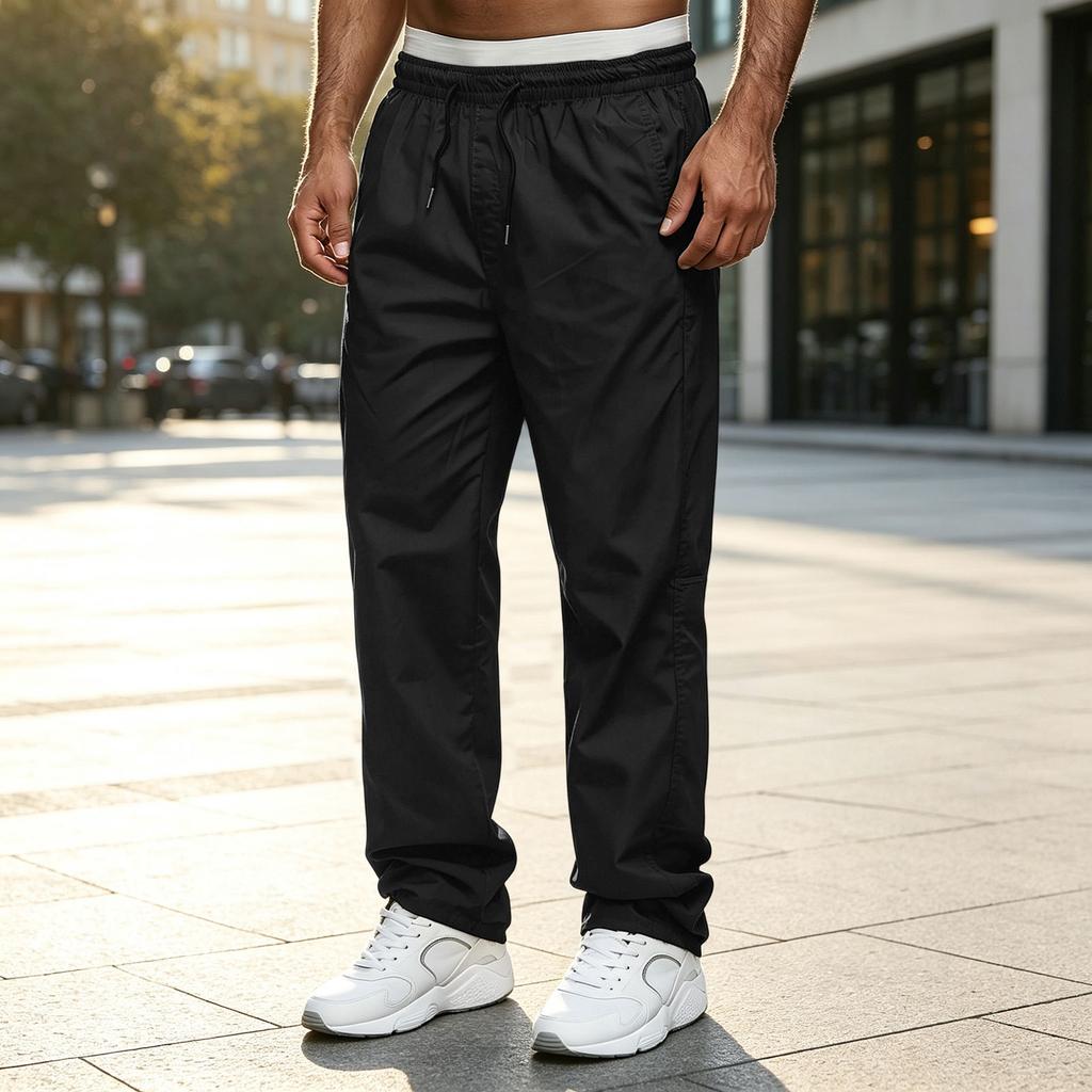 Men's Casual Pants with Pockets, Straight Leg Athletic Pants for Gym and Everyday Wear