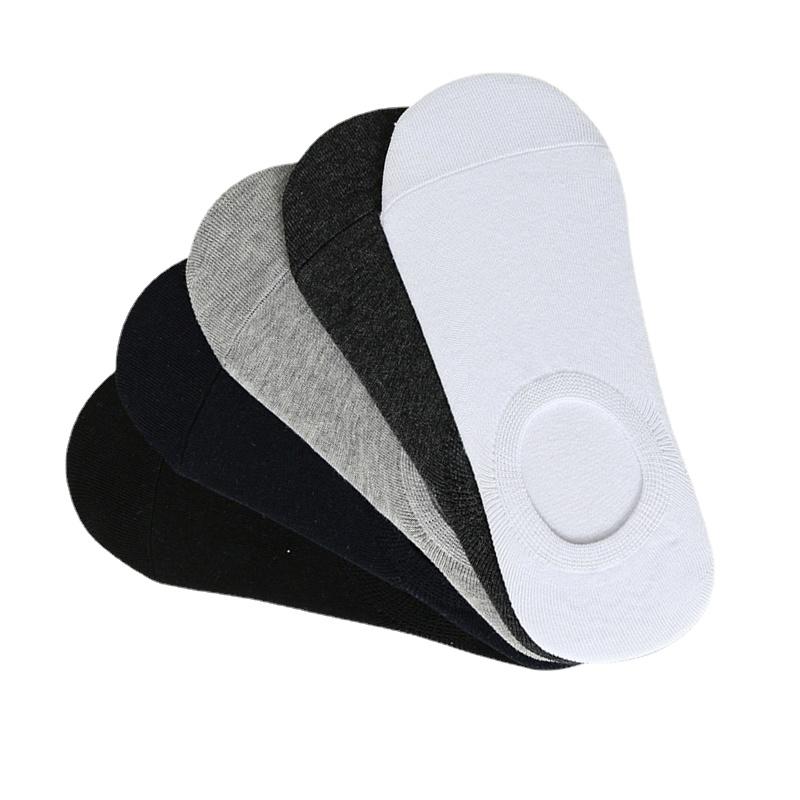 5 Pairs Women's Socks Soft Cotton Breathable Ankle Short Socks Spring Summer Solid Color White Black Anti-slip Boat Sock For Men