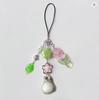 Cute Bear Strawberry Beaded Phone Chain Y2K Coquettish Fairytale Lily Of The Valley Keychain Handbag KeyPendant Accessories Gift