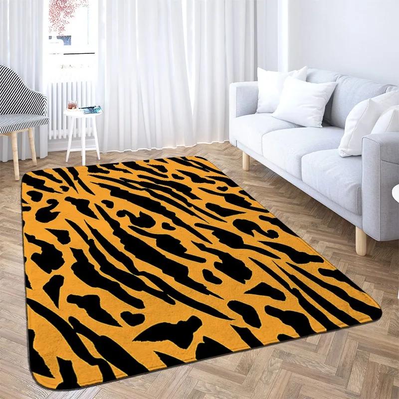 Animal Skin Pattern Leopard Print Carpet Home Bedroom Floor Decor Large Size Mat Non-slip Coffee Table Area Rug Bathroom Doormat