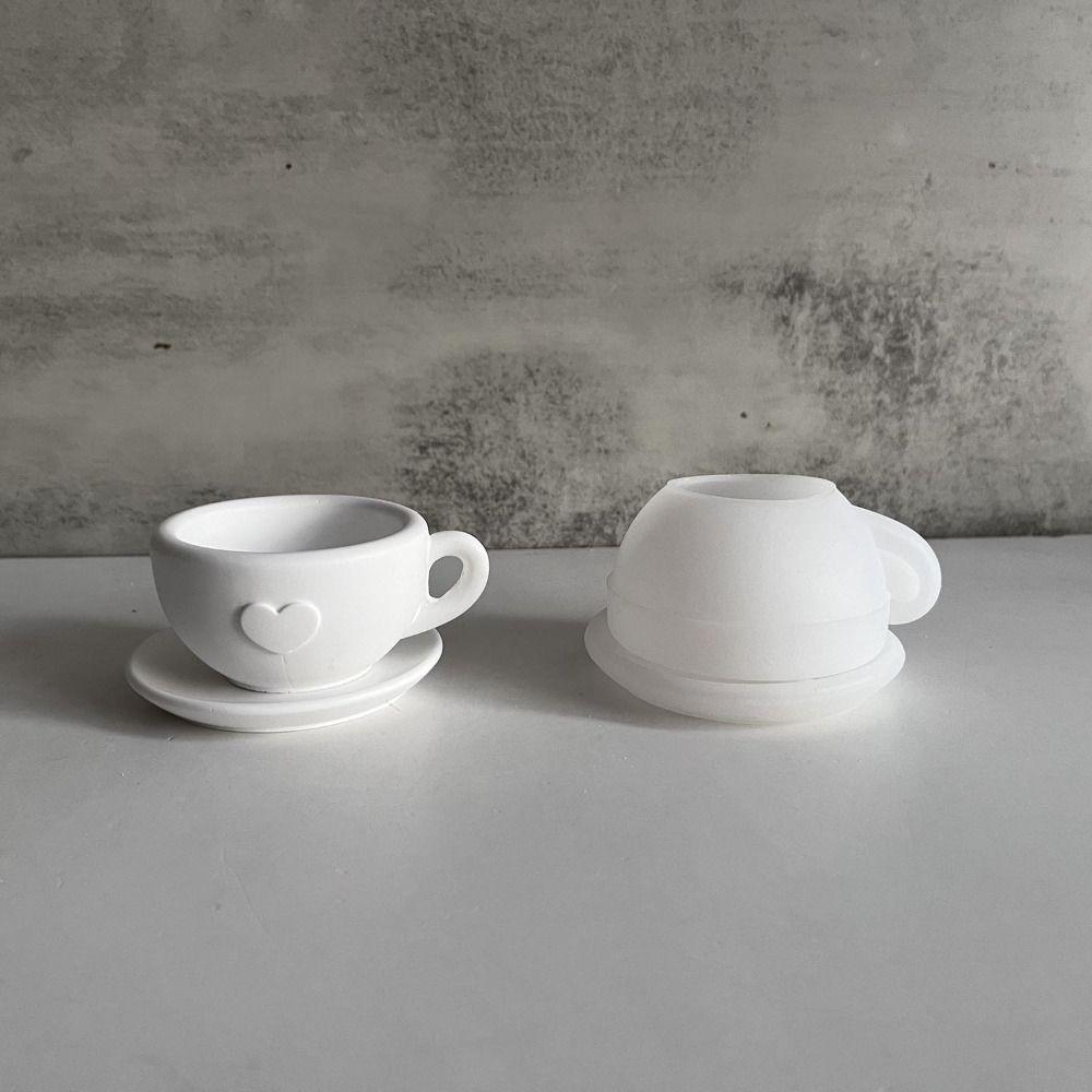 3D Forma na kávový šálek DIY Řemesla Formy na svíčky Odolná forma na sádru a cement Dárky na sváteční párty