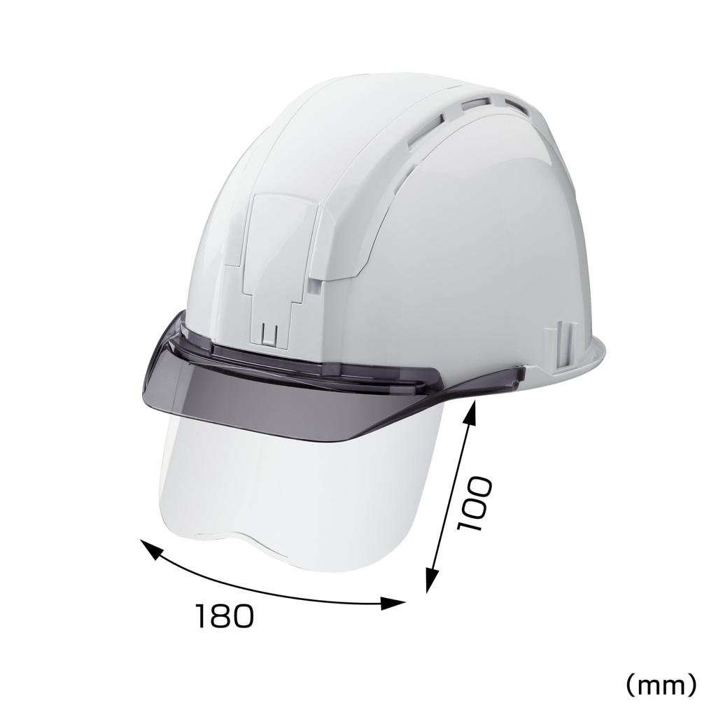 Tajima Helmet Safety Helmet Basic Set MD White with Shield A set that includes the basic items needed at the work site Passed the Ministry of Labor