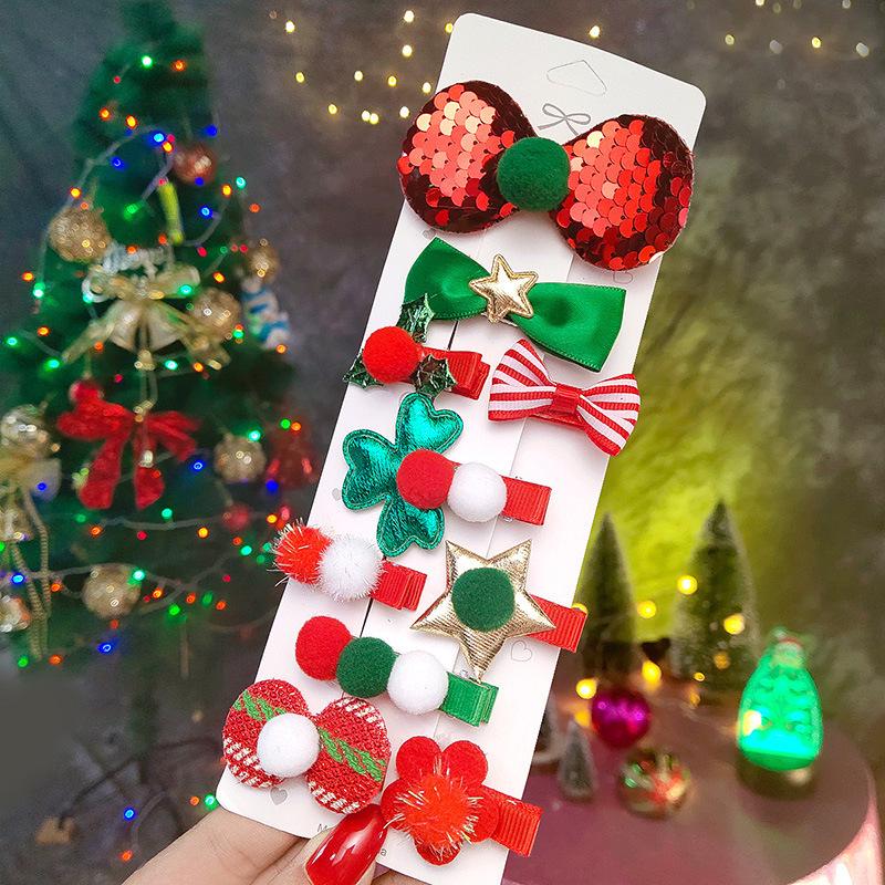 Santa Claus Hair Clips: Adult & Children's Christmas Antler Accessories