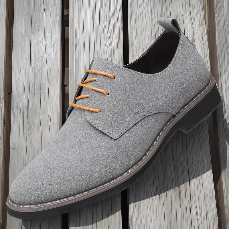 

New men s matte casual tooling shoes versatile men s leather shoes lace-up breathable trend large size men s shoes 50