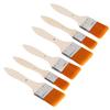 6PCs Oil Painting Brush Paintbrush Set Nylon Hair Aluminum Tube Interface Wood Pen Body