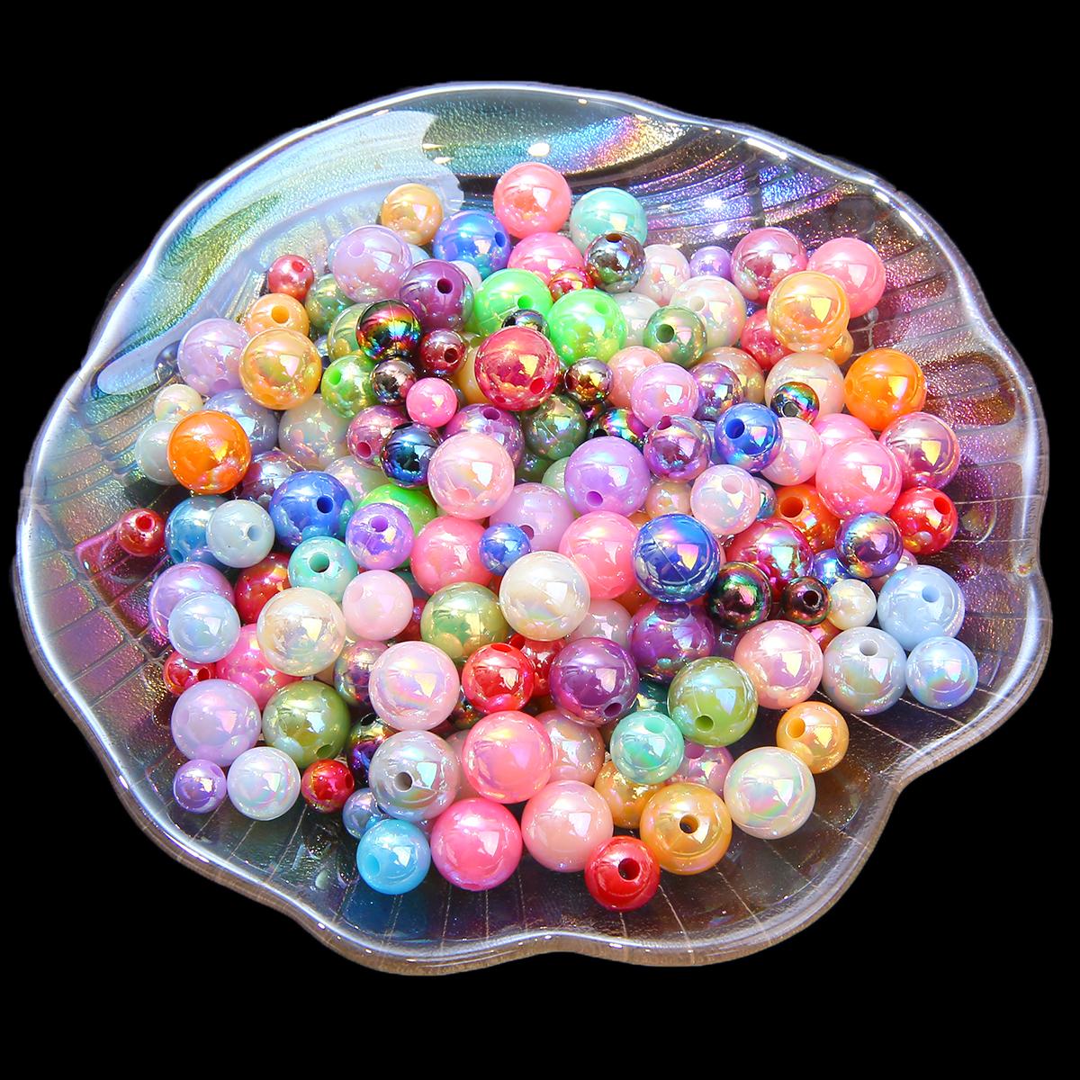 

6/8/10 мм АБС, імітація перлів, різнокольорові намистини, блискучі пластикові роздільні намистини для виготовлення ювелірних виробів своїми руками 8mm 50pcs