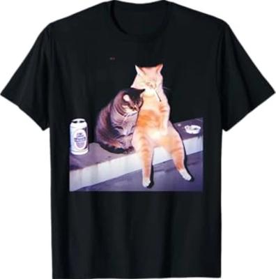 Funny Smoking Cat Cigarette Kitty Gen Z Meme Cat Lovers T-Shirt