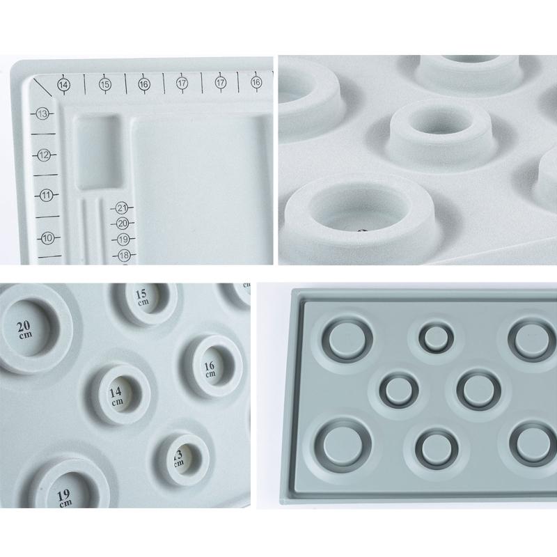 2Pcs Gray Flock Beads Tray Design Boards Kit DIY Beading Bracelet Tools Jewelry Storage Box Tray Diy Jewelry Making