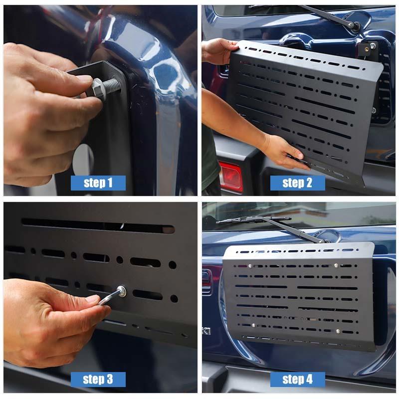 Car Metal Tailgate Expansion Bracket Shelf Fit For Suzuki Jimny 2019 2020 2021 2022 2023 2024 2025 2026 Up Car Exterior Accessories