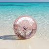 16/24-Zoll Aufblasbarer Glitzer-Strandball Auslaufsichere Klare Bälle mit Konfetti-Pailletten Kinder Erwachsene Sommer Strand Schwimmbad Party Spielzeug