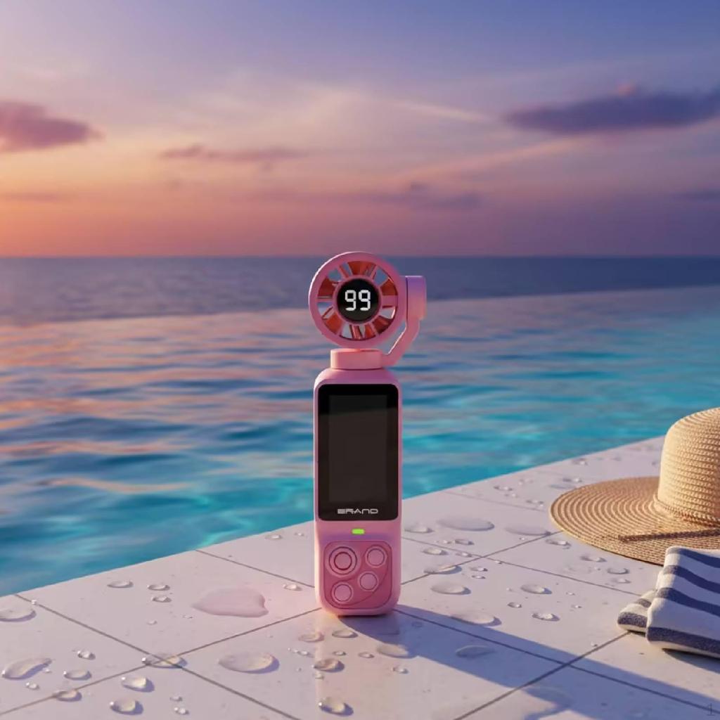 Pocket Fan Camera Flexible Mounting 1080P HD Video Professional Rechargeable