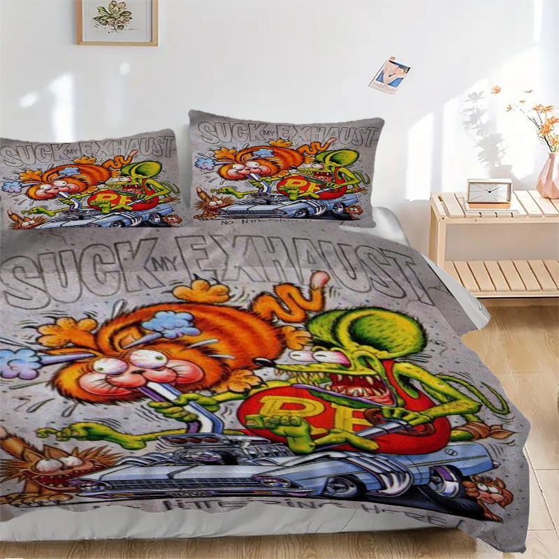 

Garfield Alien Car Exhaust Bedding Set Comforter Cover Gift for Bedroom,Includes 1 Cover and 2 Pillowcases, No InsertB339 135x200cm