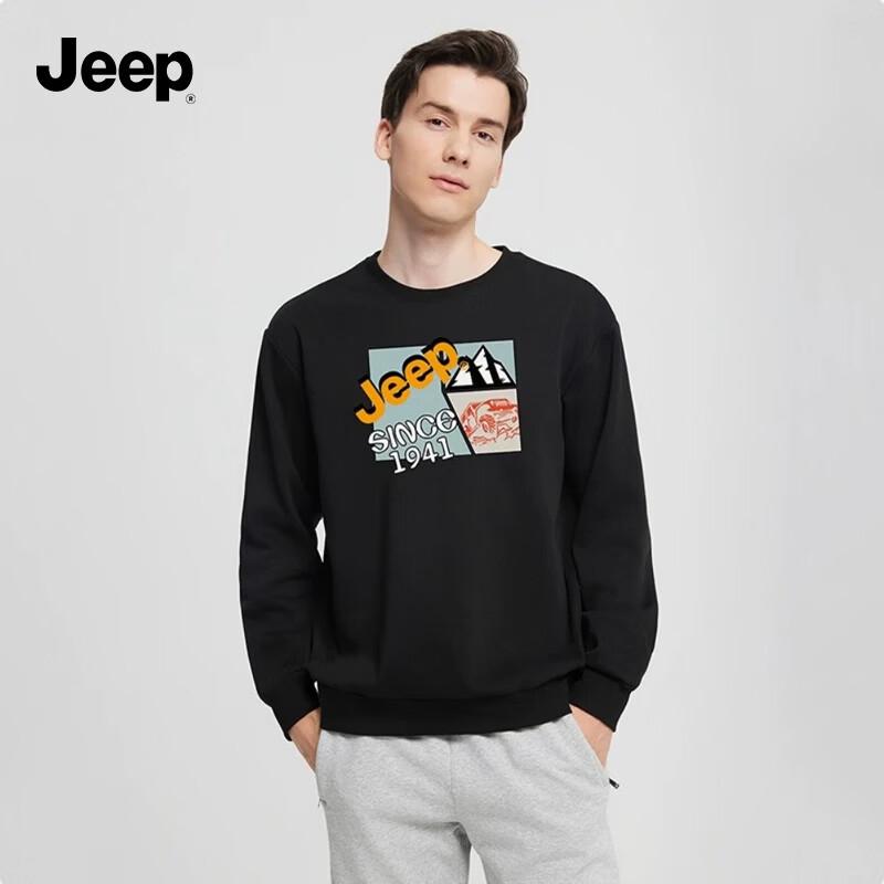 JEEP Unisex Fleece-Lined Crewneck Sweatshirt