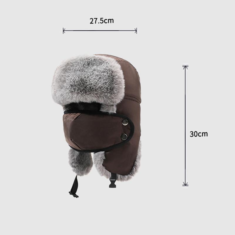 Men Winter Mask Bomber Hat Velvet Thick Cycling Outdoor Warm Ski Hat Ear Protection Cotton Hat