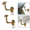 6x Stair Hand Rail Brackets,Banister Support Stairways Handrail Support Bracket Hardware for Hand Railing, Office, Guardrail