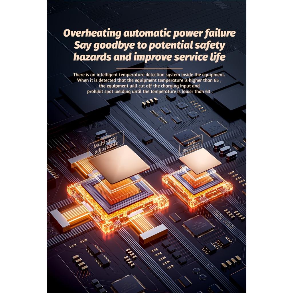 Portable Spot Welder with LCD 99 Gears Adjustable Handheld Spot Welder with Automatic and Manual Mode Mini Portable 18650 Battery Spot Welder