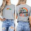 Big Fan of HuUnisex Rights TShirt Equality Empathy StateUnisext Shirt Retro Rainbow Graphic Tee Everyone Gift Liberal Anti Populism