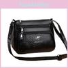 Womens Kangaroo Pattern Single Shoulder Crossbody Bag Black Decoration Bags