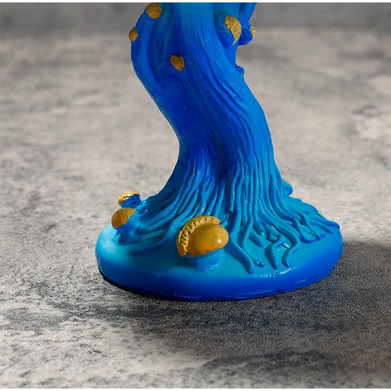 Creative Stained Plant Series Table Lamps Resin Colorful Bedroom Bedside Flower Mushroom Retro Table Night Lamp Atmosphere Light