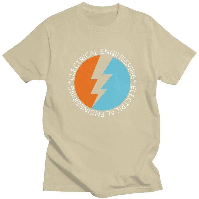 Custom Electric Engineer Tshirt for Men Short Sleeve Casual T Shirt Cool Electrician Gift Tshirts Loose Fit 100 Cotton Tees