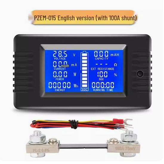 PZEM013/015 Battery Tester: Voltage, Current, Power, Capacity, Internal Resistance, Remaining Power Meter