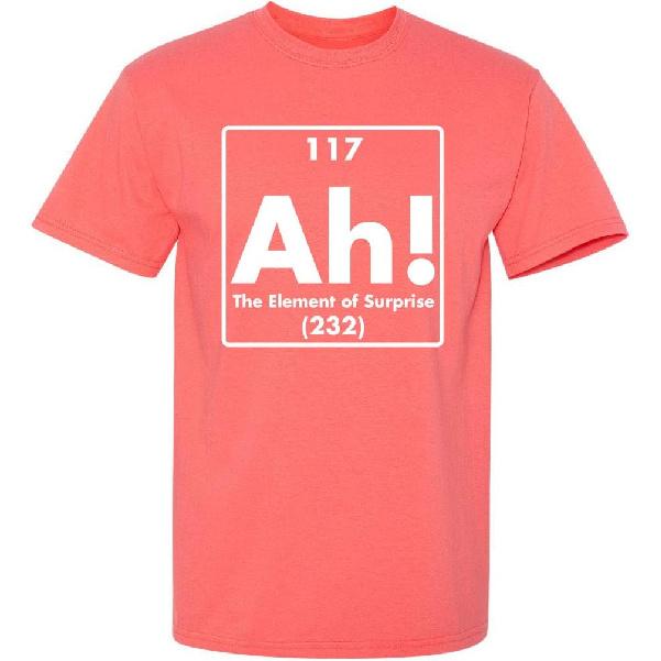 Ah! The Element of Surprise | Mens Graphic T-Shirts Funny | Cool Graphic Tees Men Vintage | Novelty Sarcastic Funny T Shirt