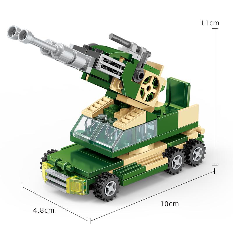 MOC Tank Anti Aircraft Guns Anti-Aircraft Missile Fighter Jets War Military City Vehicle Car Building Blocks Model Bricks Sets