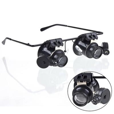 Lupe Kopfmontierte LED 20X verstellbare Lupe zum Sammeln