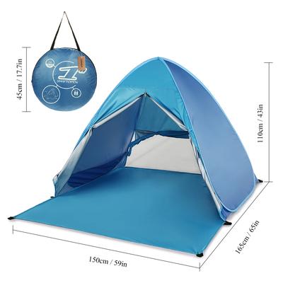Automatisches Sofort-Aufklapp-Strandzelt Leichtgewichtiger UV-Schutz Sonnenschutz Zelt Cabana