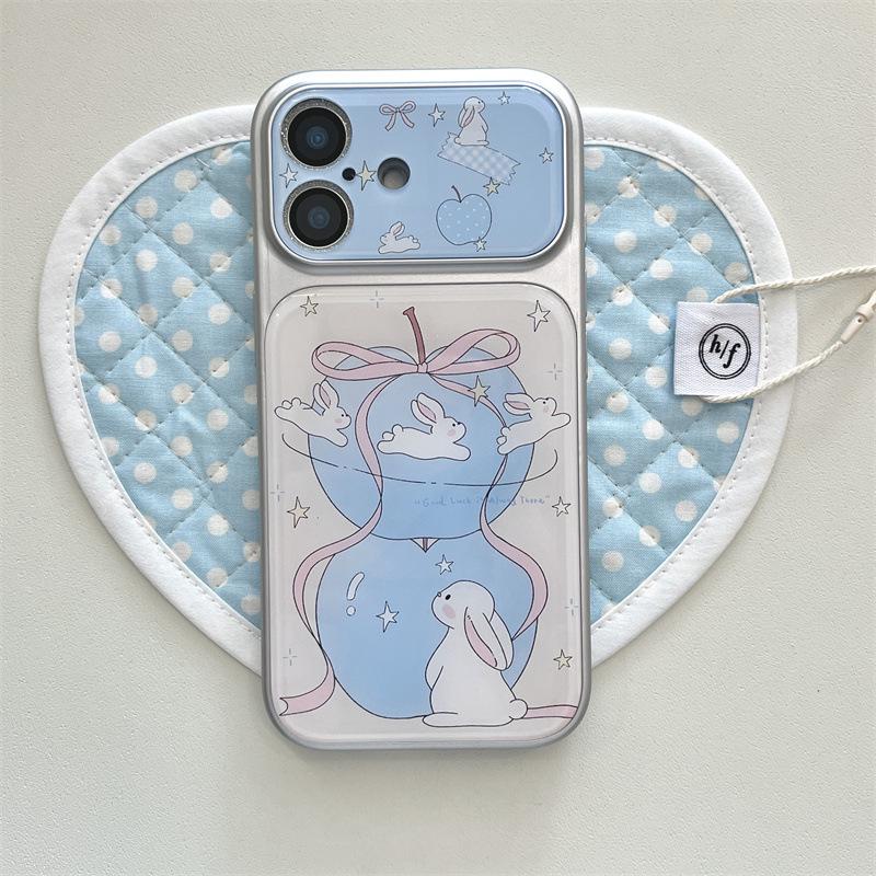

Custom Blue Apple Bow Rabbit iPhone 17/16 Pro Max/15/14 Case iPhone 15