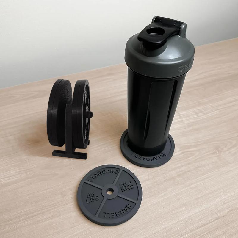 Weight Plate Coaster Set Holder Drink Coaster With Four Black Coasters For  Cold Drink For Bar Home Kitchens, Fitness Gyms