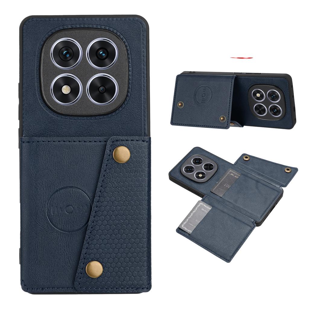 For Xiaomi Poco M8 Pro 5G/Redmi Note 15 Pro+ 5G (Global) Case with Card Slots Kickstand Leather + TPU Phone Cover