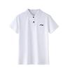 Li-Ning Plain Logo Breathable Quick-Dry Polo Shirt Casual Sports Suit Men suit White APLT137-2+AYKT413-1